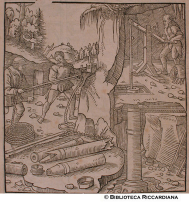 Tromba per estrarre l'acqua dal terreno, p. 136