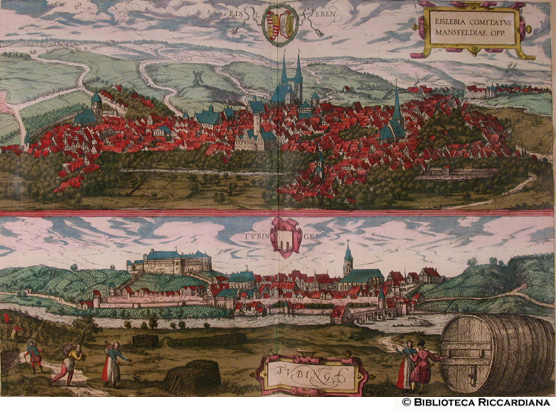 Tav. 40 - a).- Eisleben (Germania), b). - Tubinga (Tubingen, Germania)