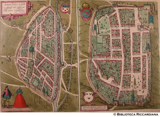 Tav. 8 - a).- Chartres (Francia), b).- Chasteaudunum, Dunoys (Chteaudun, Francia)