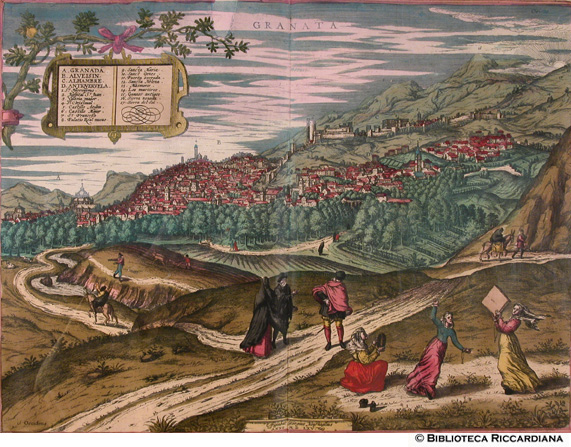 Tav. 13 - Granata (Granada, Spagna) - (autore: George Hoefnagle, 1565)
