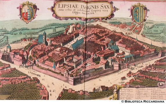 Tav. 17 - Lipsia nel 1617 (Leipzig, Germania)