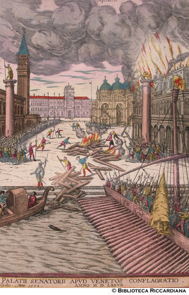 Tav. 60 - Incendio del Palazzo Ducale a Venezia nel 1577
