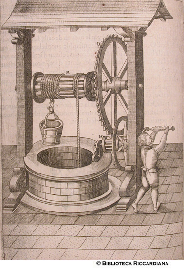 Figura LXXXIX. Macchina per attingere l'acqua da un pozzo profondissimo