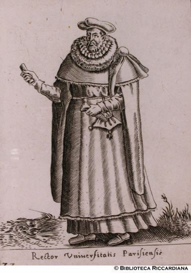 Fig. 37 (ma 34) - Rettore dell'Università di Parigi