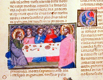 Ges alla mensa del pubblicano, c.121v