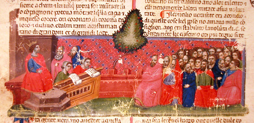 Cesare presiede un concilio, c.44v