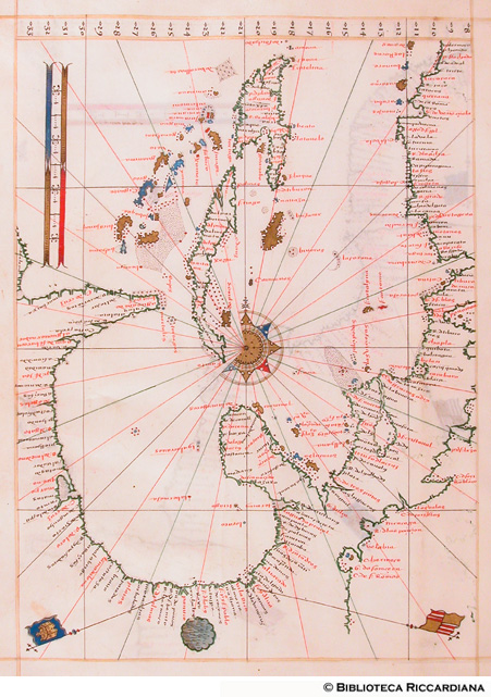 Carta nautica del Golfo del Messico e Mar delle Antille, c. 10v