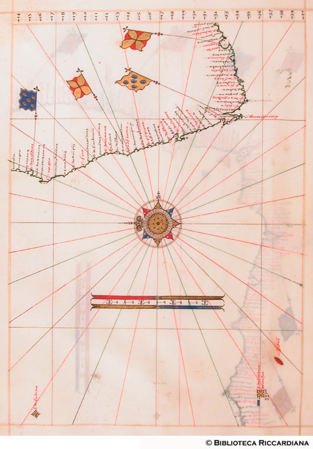 Carta nautica delle coste sud-occidentali dell'Africa, c. 4v