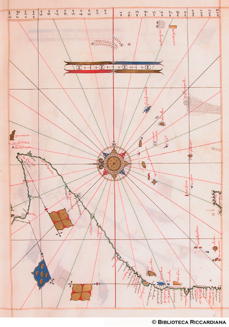 Carta nautica delle coste orientali dell'Africa, c. 6r