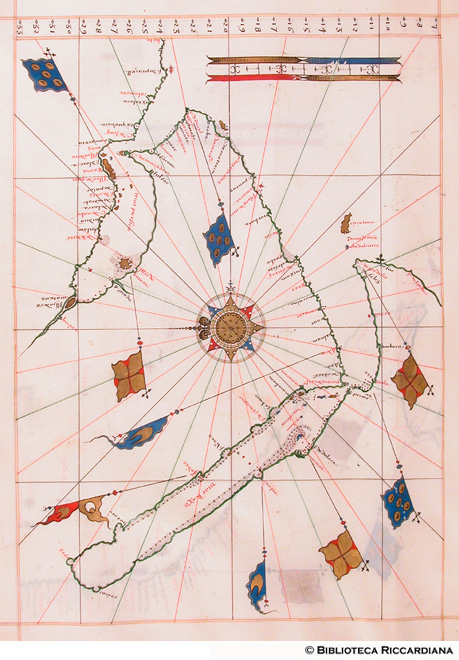 Carta nautica delle coste orientali africane e della penisola araba, c.6v