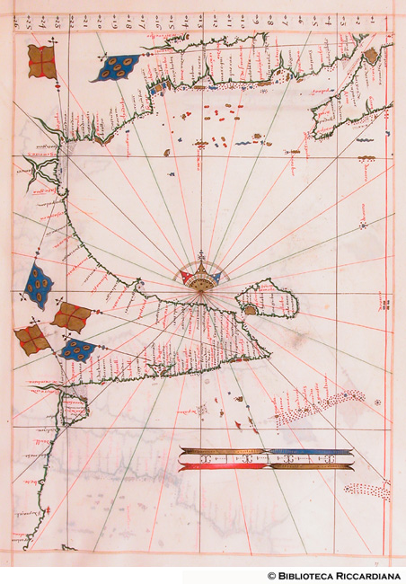 Carta nautica delle coste meridionali asiatiche, c.7r