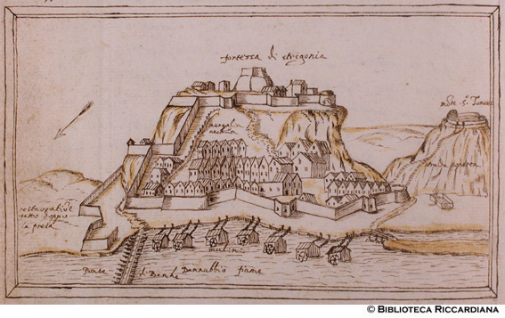 Fortezza e fortificazioni di Strigunia sul fiume Danubio (Esztergom, Ungheria), c. 14v