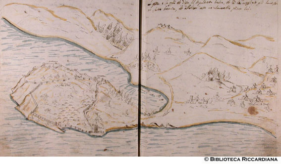 Città di Aia e padiglioni turchi (Bejaïa, Algeria), cc. 195v-196r