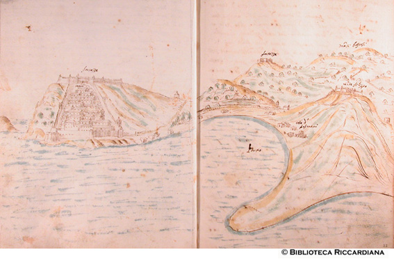Fortezza e città di Porto Ercole e Monte Filippo, c. 32v-33r