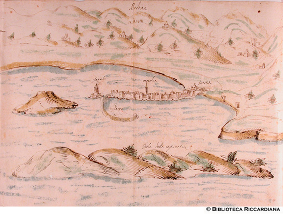 Citt di Modone e Isola della Sapientia (Grecia), c. 51r