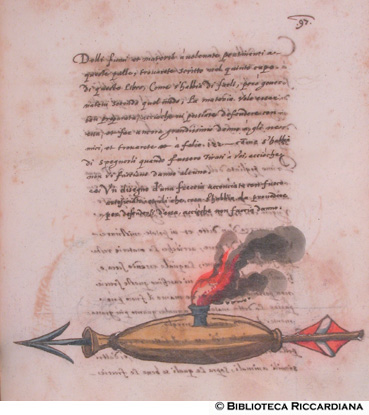 Freccia con fuoco dartificio, c. 113r