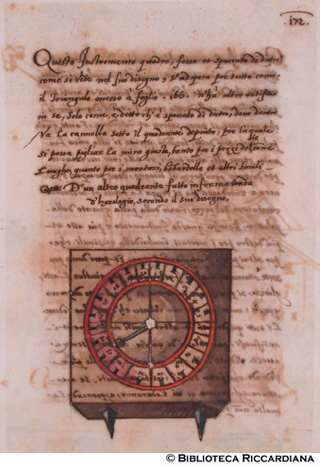 Quadrante fatto a forma di orologio, c. 189r