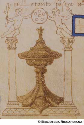 Coppa con coperchio, nappo e gambo, c. 108r