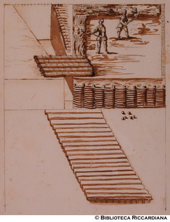 Costruzione di una fortificazione, c. 129r