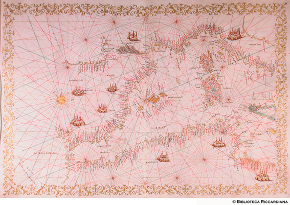 Carta nautica del Mar Mediterraneo Occidentale, cc. 7v-8r