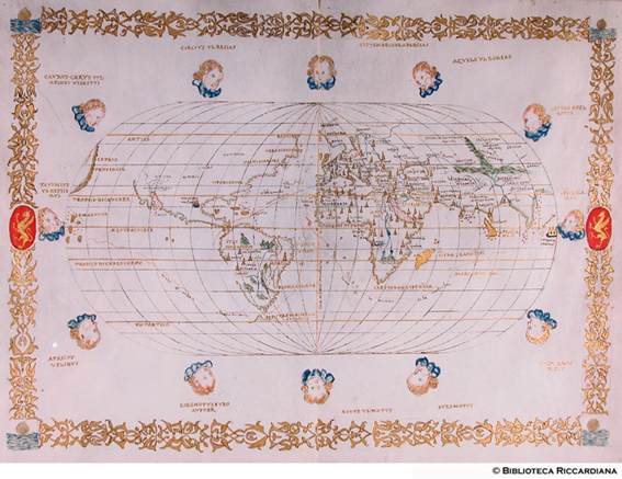 Planisfero e allegoria dei Venti, cc. 11v-12r