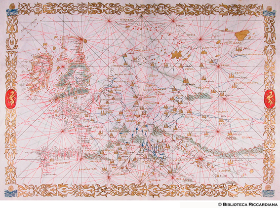 Carta nautica dell'Europa centro-settentrionale, canale della Manica, Mar Baltico, cc. 5v-6r
