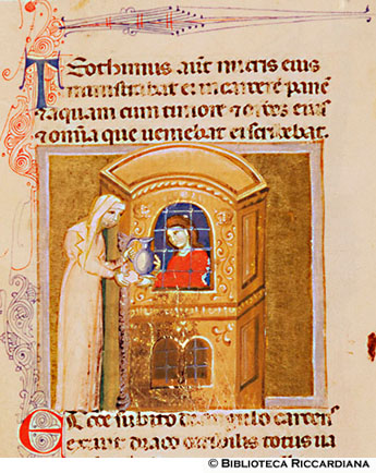 S. Margherita in carcere riceve pane e acqua, c.12v