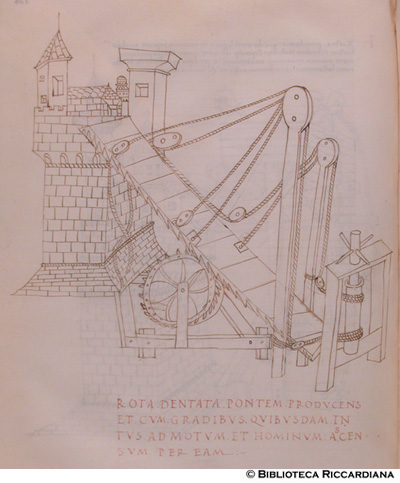 Macchina da guerra per assalto alle mura, c. 136v