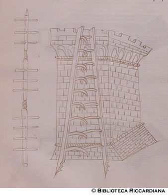 Scale per assaltare le mura, c. 138v
