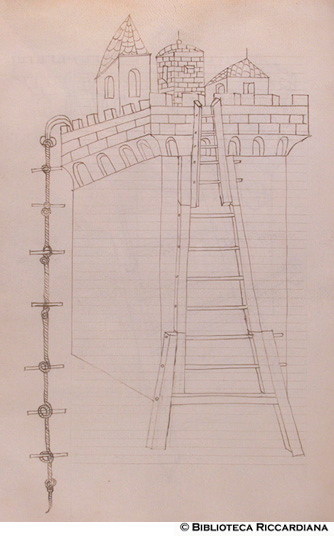 Scale per assaltare le mura, c. 141v