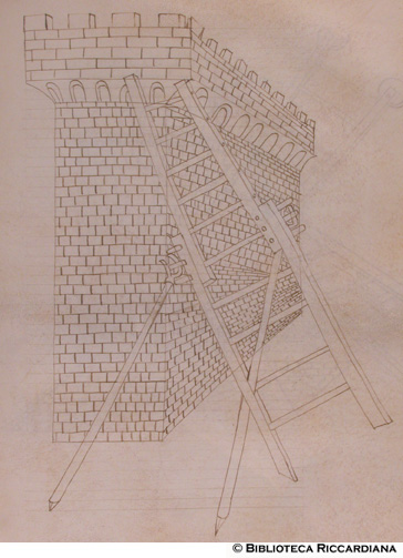 Scala per assaltare le mura, c. 142r