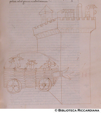 Macchina con ariete, c. 155r