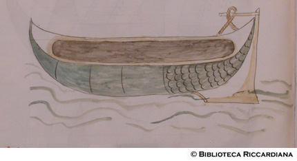 Barca con timone, c. 172v