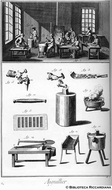 Tav. 84 - Produzione di aghi: laboratorio attrezzi.