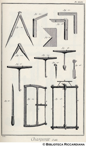 Tav. 231 - Carpentiere: utensili.