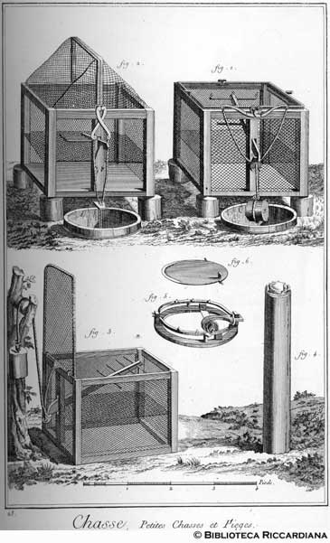 Tav. 28 - Caccia: trappola per animali minuti.