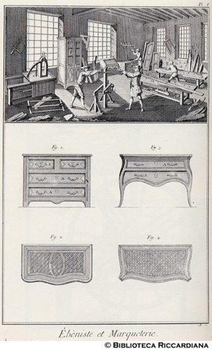 Tav. 1 - Ebanista e intarsiatore: laboratorio.