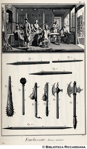 Tav. 154 - Spadaio - Laboratorio e armi antiche.