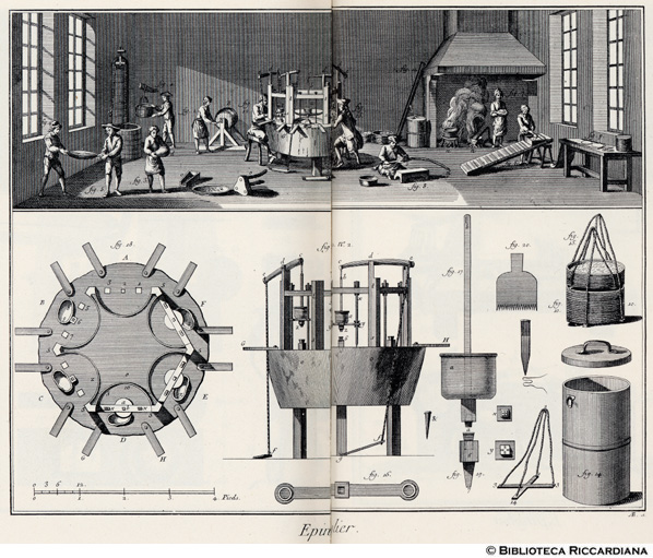 Tavv. 35-36 - Spillaio: laboratori (attrezzi e macchinari).