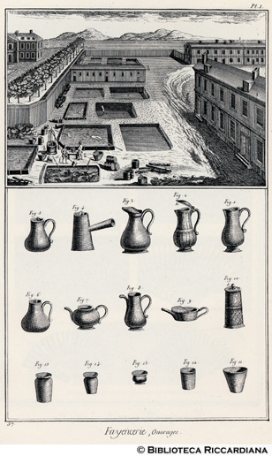 Tav. 57 - Manifattura di maioliche (vari recipienti).