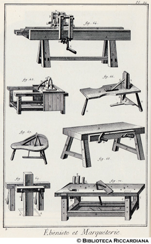 Tav. 9 - Ebanista e intarsiatore: macchinari.