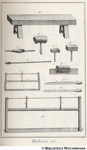 Tav. 231 - Marmista - Utensili.