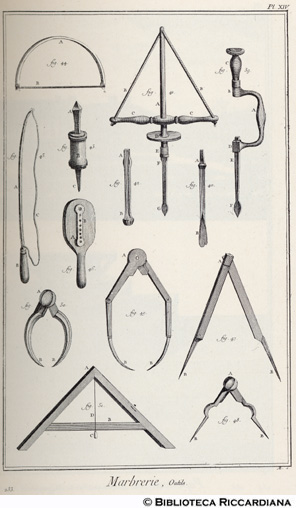 Tav. 233 - Marmista - Utensili.