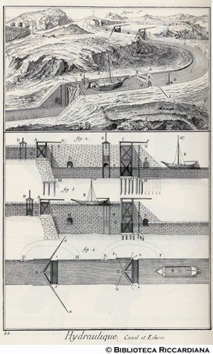 Tav. 44 - Macchine idrauliche - Canale e chiuse.