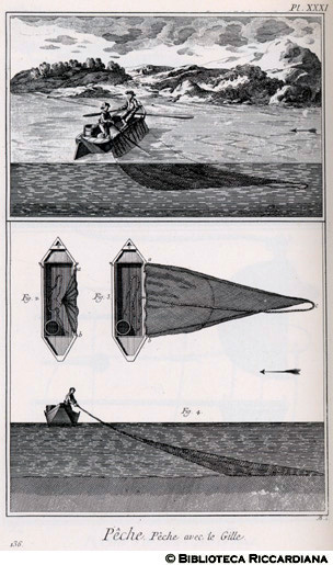 Tav. 136 - Pesca con il giacchio nel fiume.
