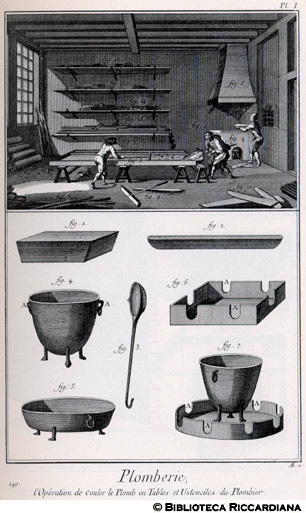 Tav. 149 - Artigiano del piombo - Laboratorio.
