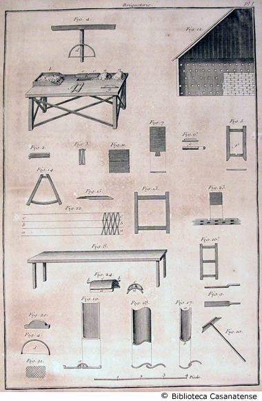 briqueterie (stampi per modellare tegole e mattoni di terracotta), tav. I