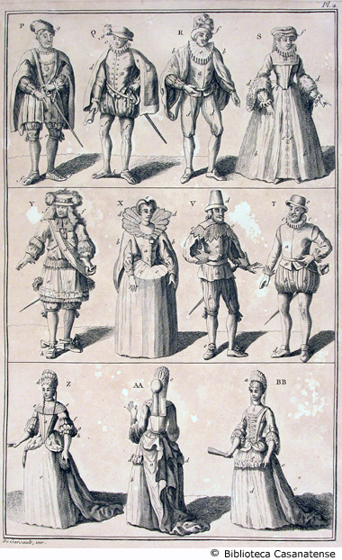 tailleur (tipologie di abiti di secoli diversi  II), tav. 2
