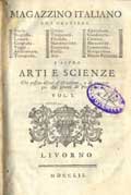 Title-page of the volume: Magazzino italiano che contiene Storia. ...