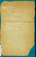 Title-page of the volume: Storia del lanificio toscano antico e moderno.